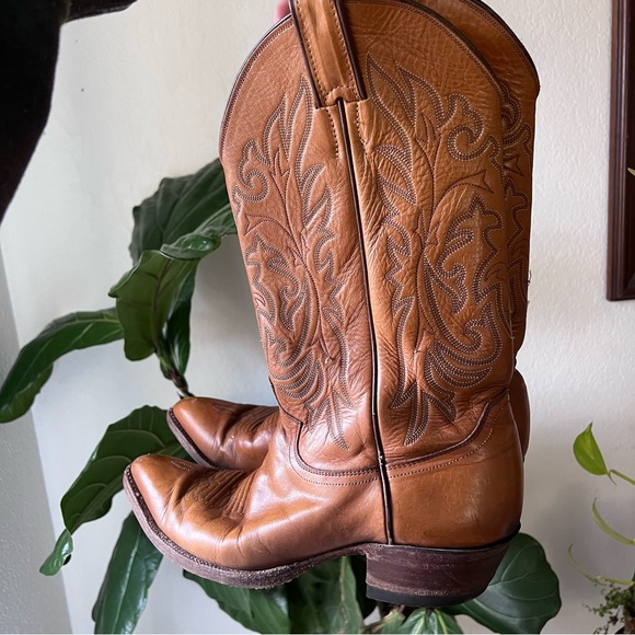 Justin Boots Tan Butterscotch 13” 1636 Cowboy Boots size 9 - Picture 3 of 12